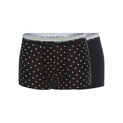 Two pack of black dotted print trunks
